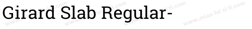 Girard Slab Regular字体转换